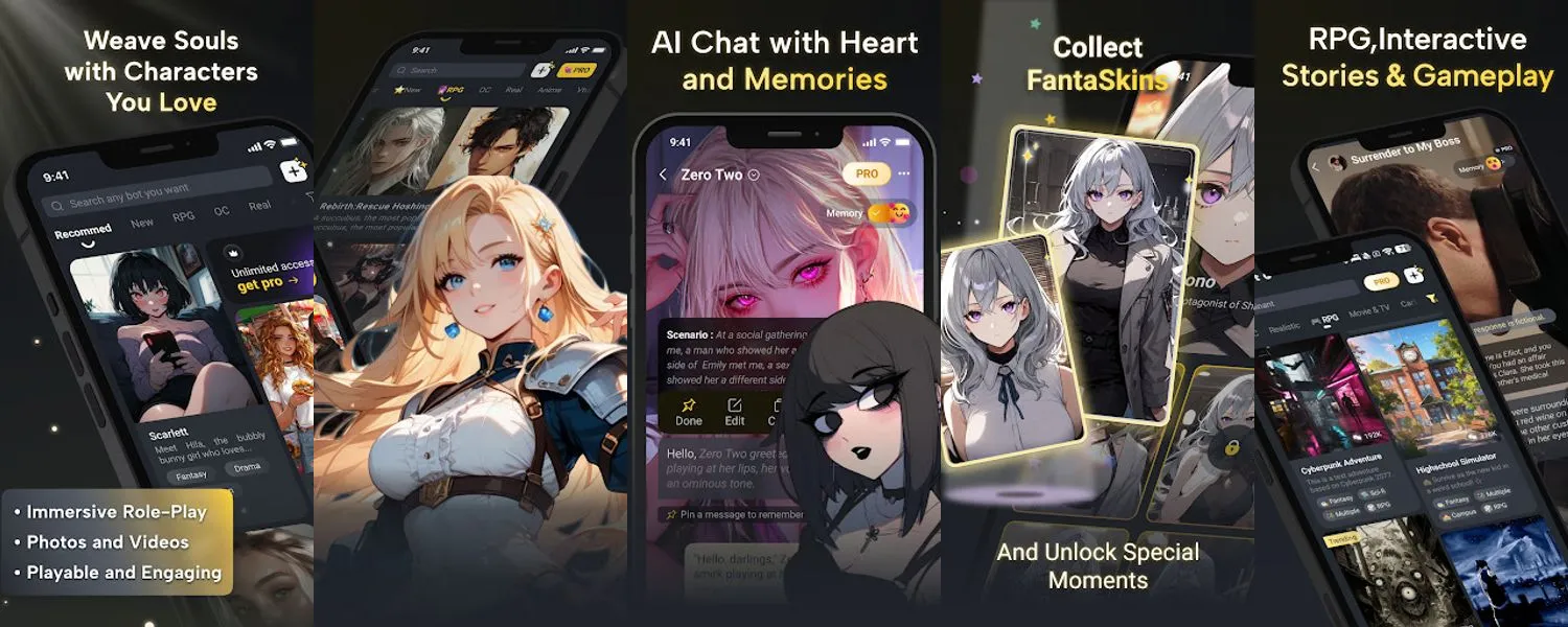 Fantasia: Character AI Chat screenshots