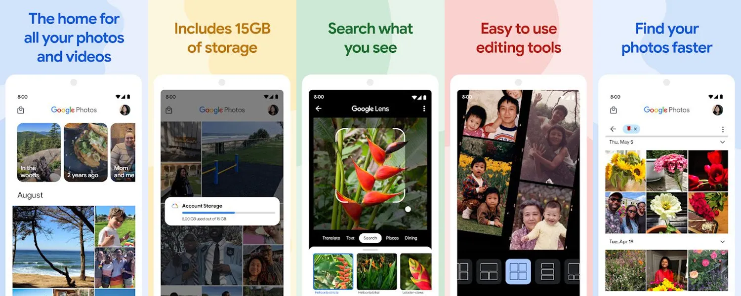 Google Photos screenshots
