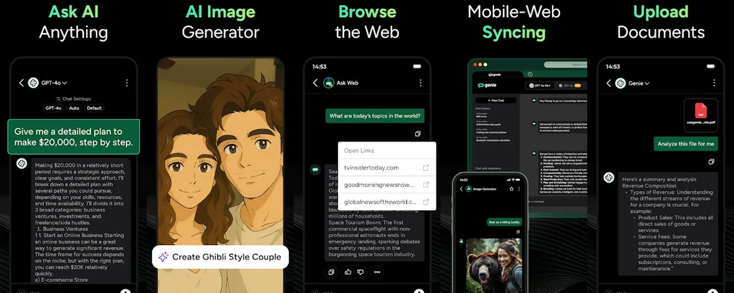 GPT Chatbot AI - Genie screenshots
