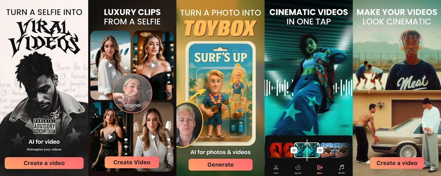 Hula - AI Video Generator screenshots