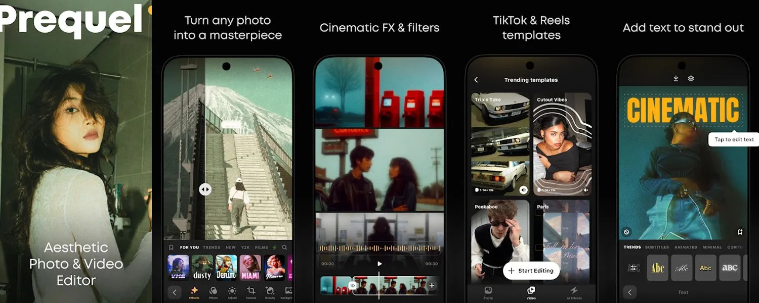 PREQUEL AI Filter Photo Editor screenshots