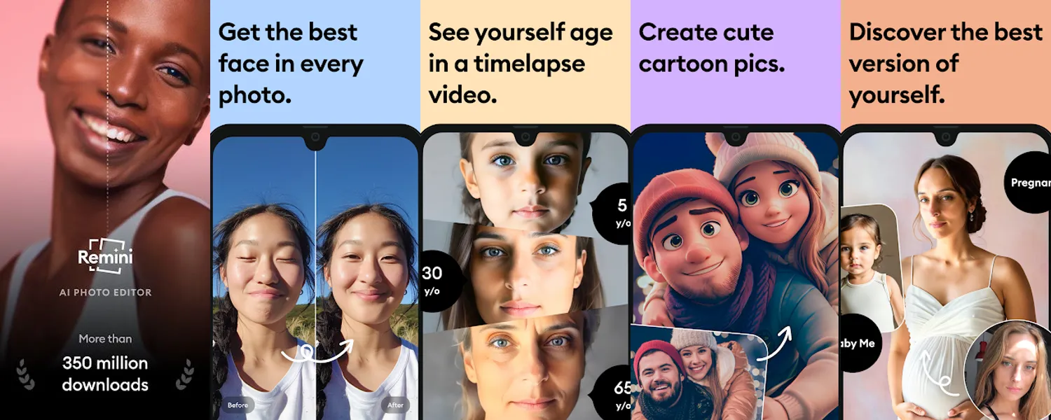 Remini - AI Photo Enhancer screenshots