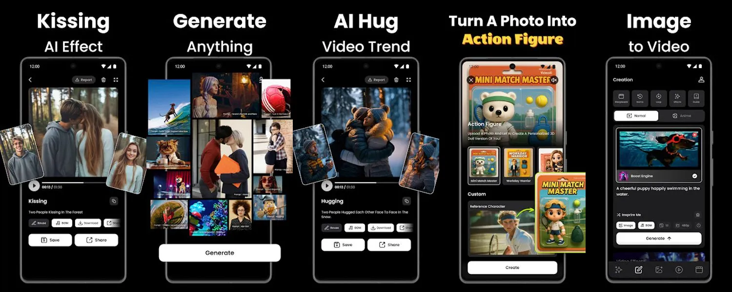 Video AI - AI Hug & Kiss Maker screenshots
